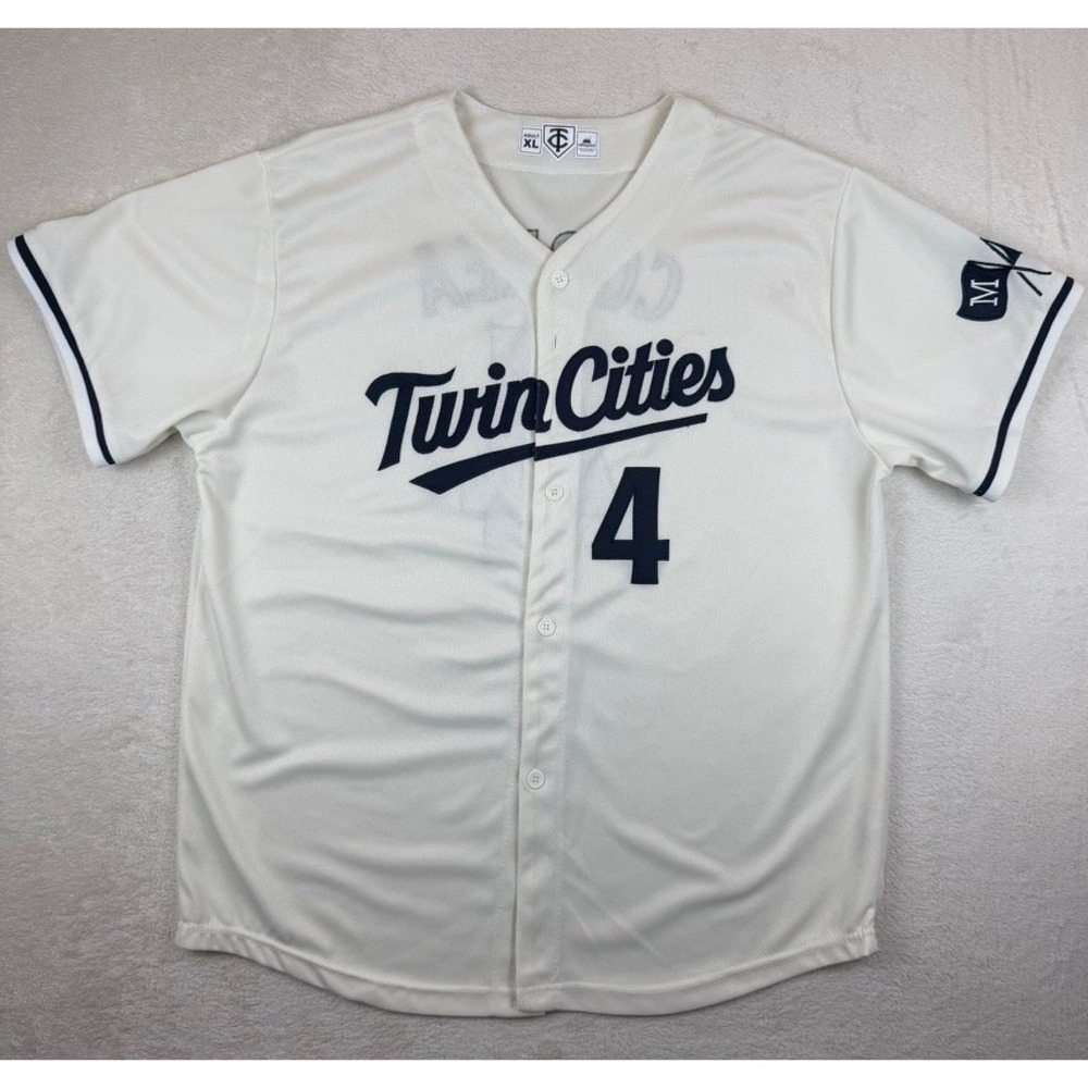 Minnesota Twins Carlos Correa 4 Twin Cities Baseball Jersey Cream XL